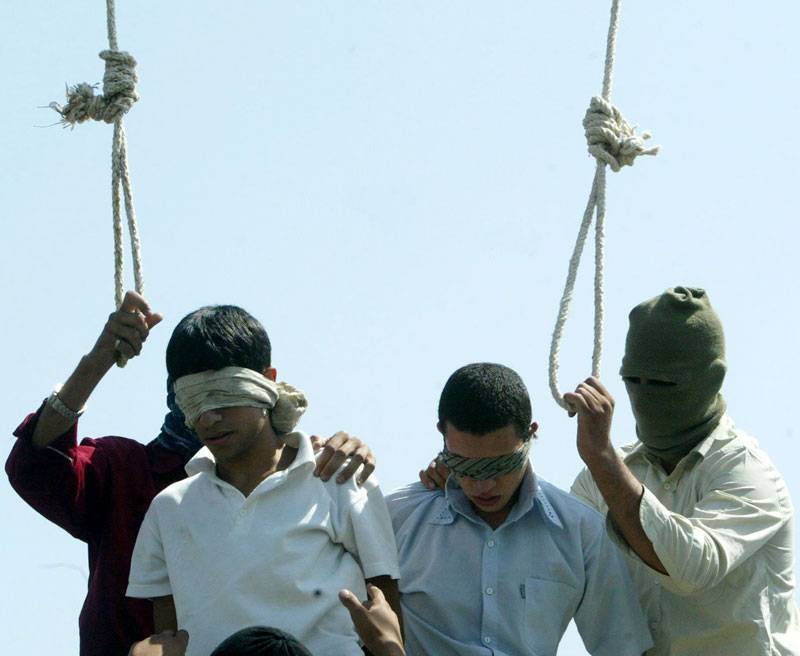 Avrättning i Iran. Foto: AP